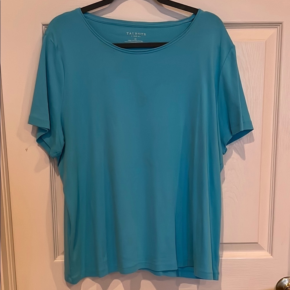 # Talbots Blue 2X Short Sleeve Relaxed T-Shirt